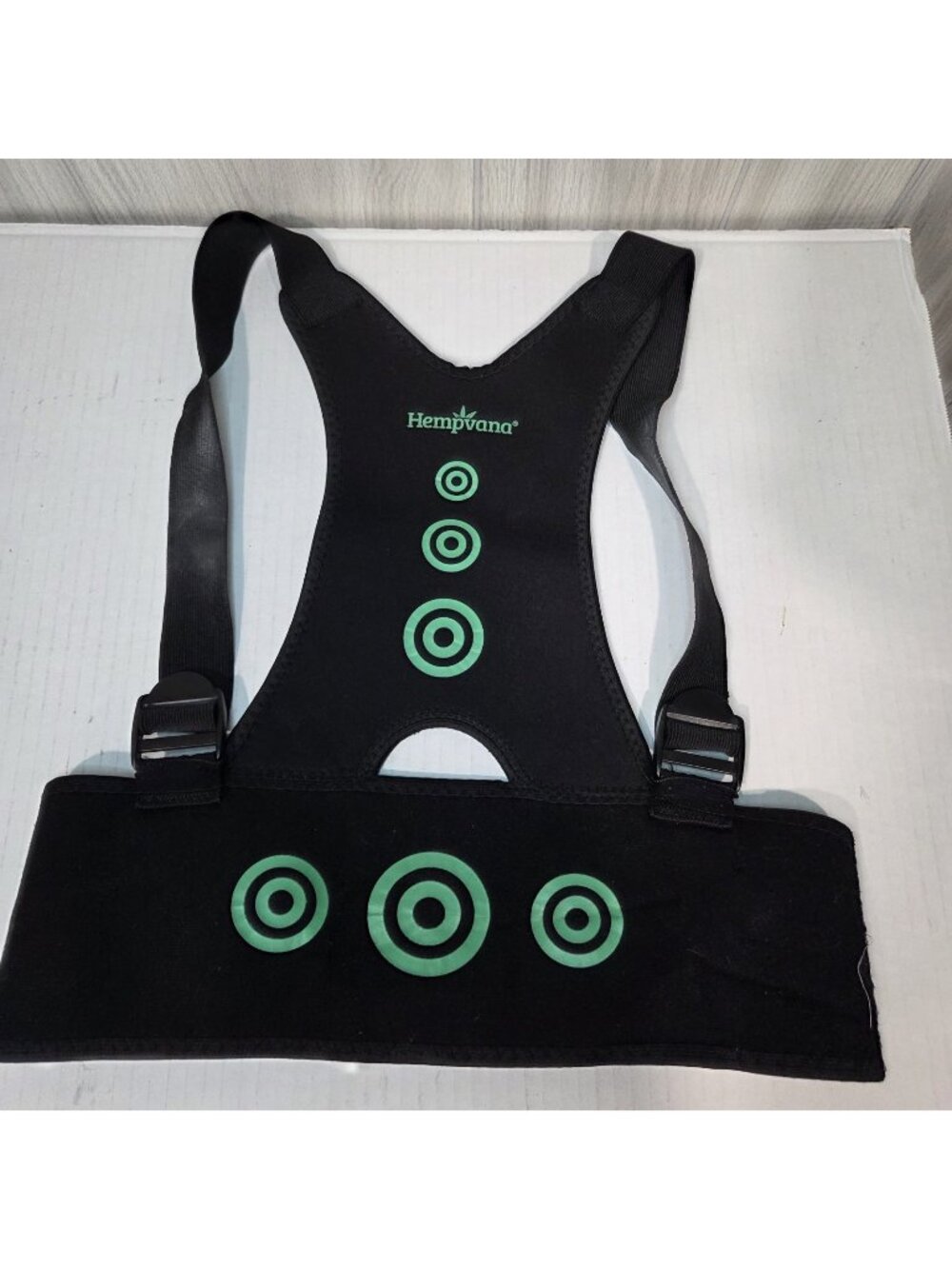 Hempvana Arrow Posture Corrector Back Brace S/M Adjustable Upper Body Support